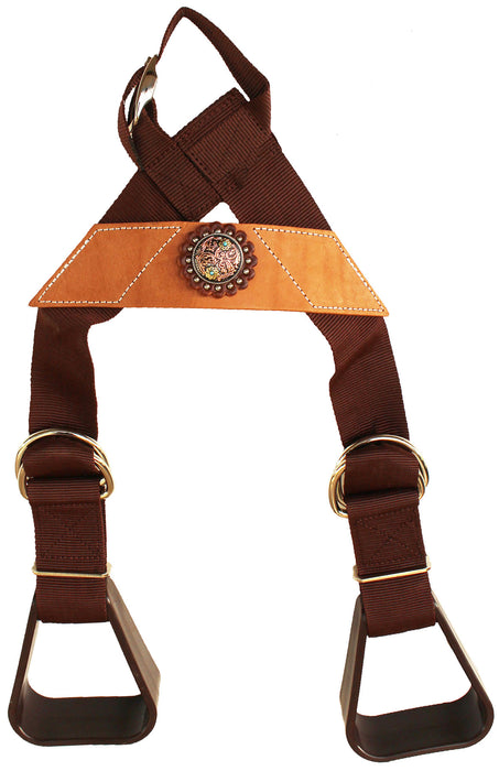 Horse Saddle Stirrups Western Show Youth Rider Buddy Kids Concho 5138CO