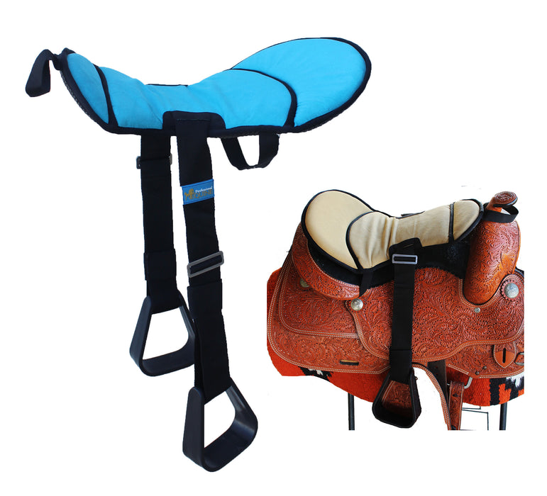 Horse Western Saddle Youth Neoprene Padded Seat Buddy Stirrups