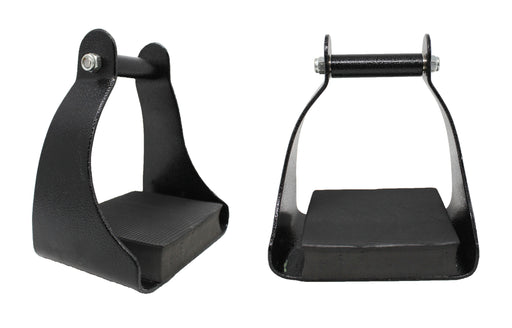 5-1/2" Wide Lightweight Black Aluminum Trail Endurance Stirrups 1" Foam Tread Comfort 5150