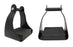 5-1/2" Wide Lightweight Black Aluminum Trail Endurance Stirrups 1" Foam Tread Comfort 5150