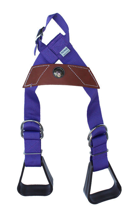 Horse Western Purple Nylon Adjustable Saddle Youth Rider Kids Buddy Stirrups 5159