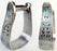 Pro Rider Western Show Horse Aluminum Engraved Stirrups Turquoise Crystals Bling 5174