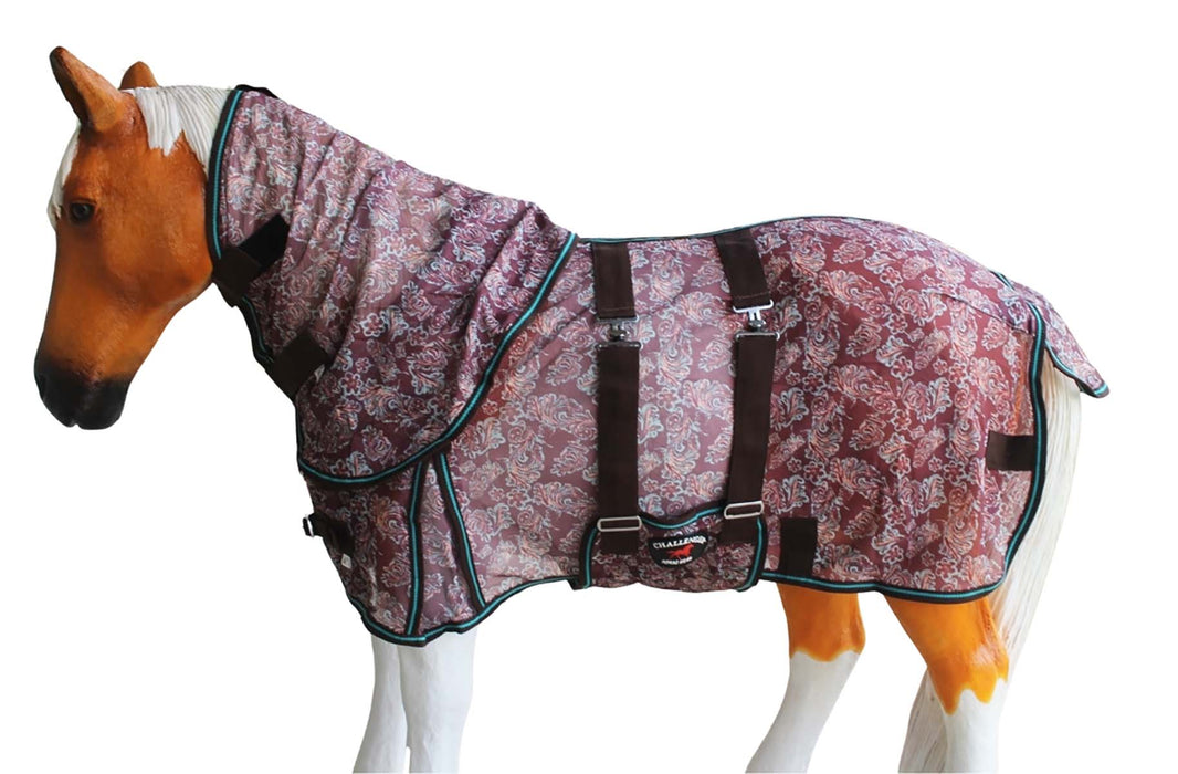 Miniature Weanling Donkey Pony Horse Foal Summer Flysheet Brown Floral 51831