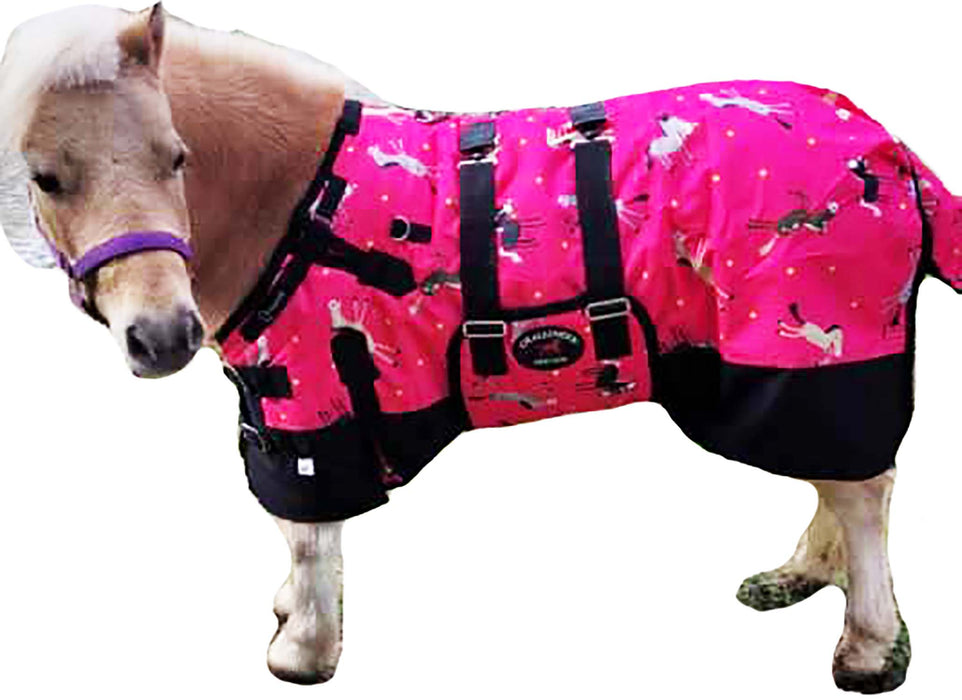 1000D Miniature Weanling Pony Foal Horse Winter Blanket Bellyband Pink 51955B