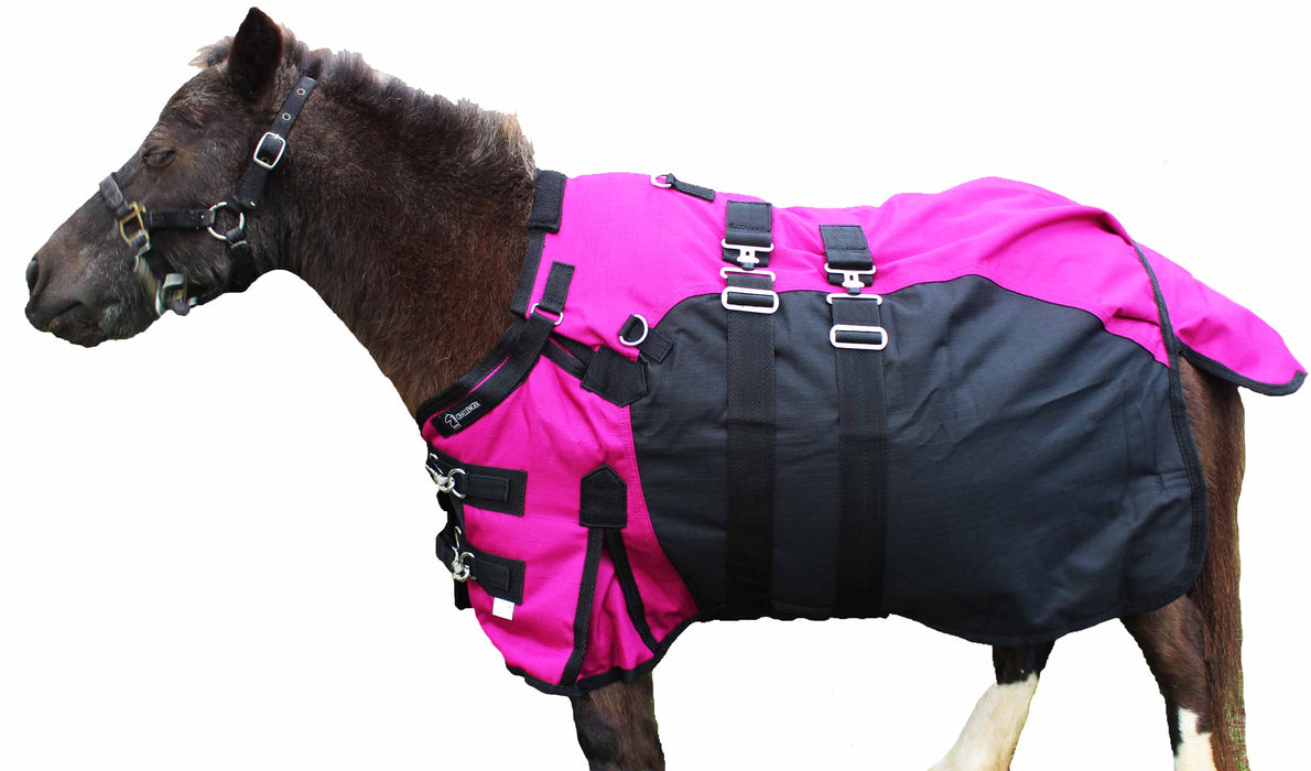 1200D Miniature Weanling Donkey Pony Horse Foal Winter Turnout Waterproof Breathable Blanket Pink 51975