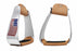 Horse Western 5" Wide Aluminum Flag Angled Slanted Stirrups Knee Relief  5199