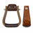 Challenger Western Horse Saddle Stirrups Leather Tread Wood