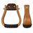 Challenger Western Horse Saddle Stirrups Leather Tread Wood