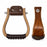 Challenger Western Horse Saddle Stirrups Leather Tread Wood