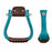 Challenger Western Horse Saddle Stirrups Leather Tread Wood