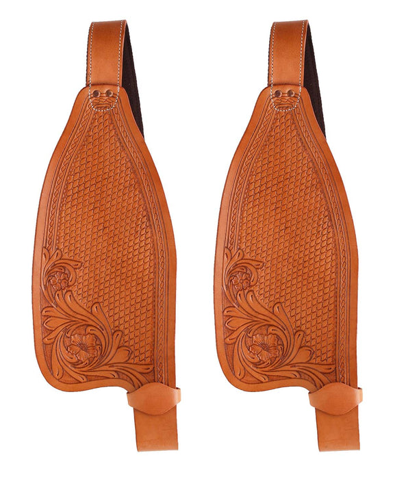 Horse Western Leather Replacement Saddle Fenders Pair 52Fender
