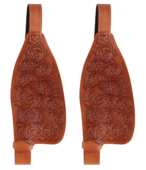 Horse Western Leather Replacement Saddle Fenders Pair 52FenderV