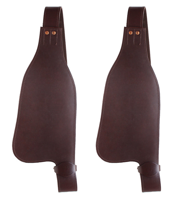 Horse Western Leather Replacement Saddle Fenders Pair 52FenderV