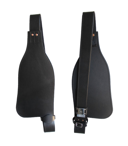 Horse Western Black Leather Plain Replacement Saddle Fenders 5208BK