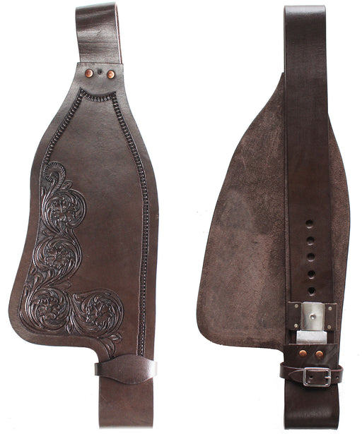 Horse Western Adult Tooled Leather Replacement Saddle Fenders 52DBDT