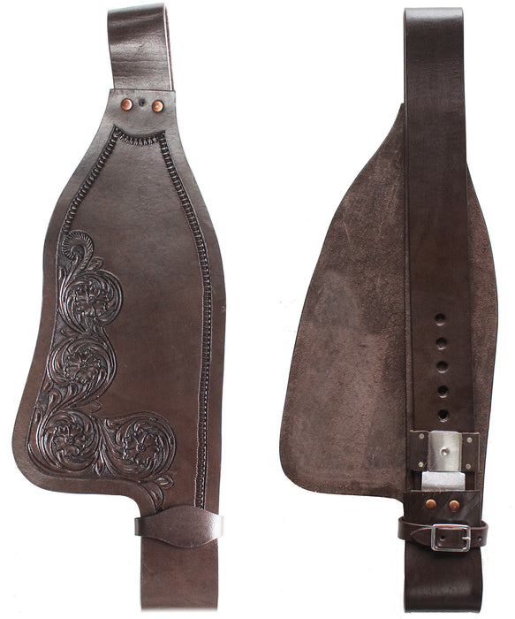 Horse Western Adult Tooled Leather Replacement Saddle Fenders 52DBDT