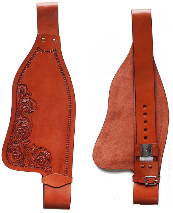 Horse Western Adult Tooled Leather Replacement Saddle Fenders 52DBDT