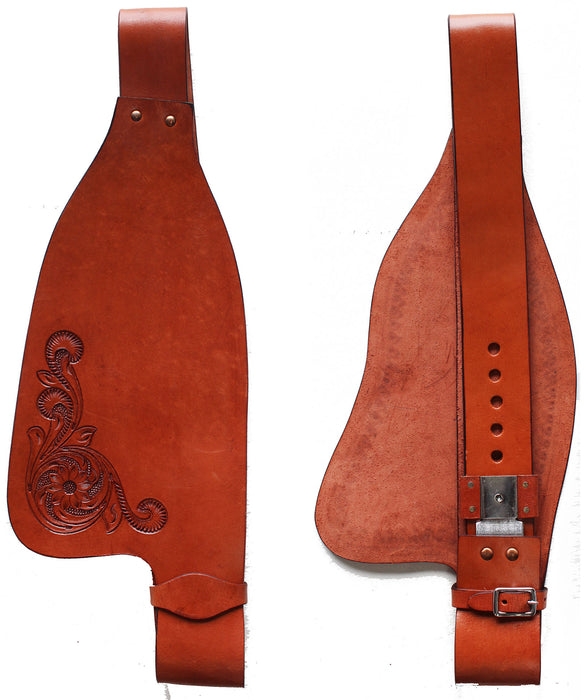 Horse Western Adult Floral Leather Replacement Saddle Fenders 5212