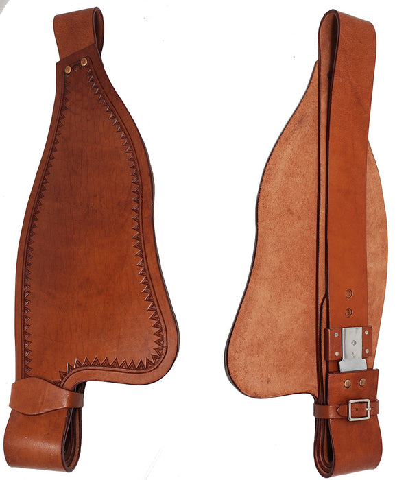 Horse Western Adult Tooled Leather Replacement Saddle Fender Pair 5213DT