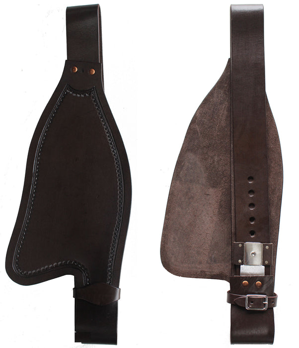 Horse Western Adult Tooled  Brown Leather Replacement Saddle Fenders 5214DB
