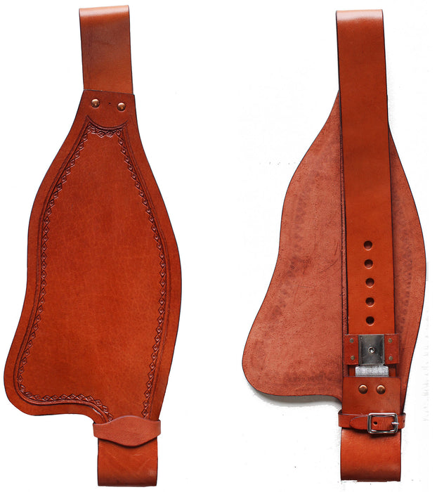 Horse Western Adult Tooled  Tan Leather Replacement Saddle Fenders 5217DT