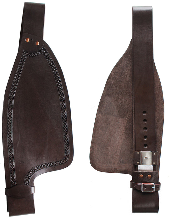 Horse Western Adult Tooled Leather Replacement Saddle Fenders