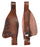 Horse Western Adult Tooled  Brown Leather Replacement Saddle Fenders 5219