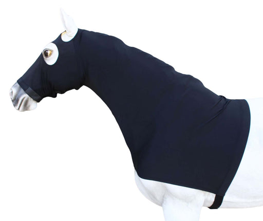 Large Horse Comfort Stretch  Spandex Neck Hood mane Stay Black