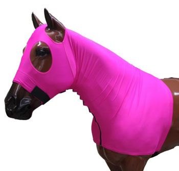 Large Horse Comfort Stretch  Spandex Neck Hood mane Stay Black