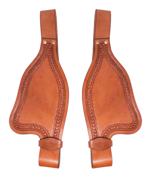 Horse Western Adult Tooled Leather Replacement Saddle Fender Pair 52YouthFender