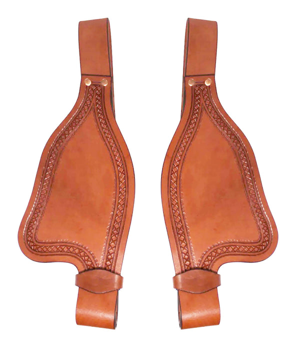 Horse Western Adult Tooled Leather Replacement Saddle Fender Pair 52YouthFender