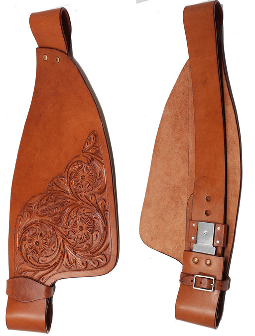 Horse Western Adult Tooled Leather Replacement Saddle Fenders 5223