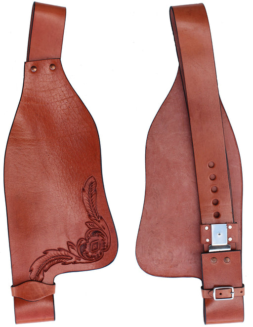 Horse  Western Adult Tooled Leather Replacement Saddle Fenders 5229