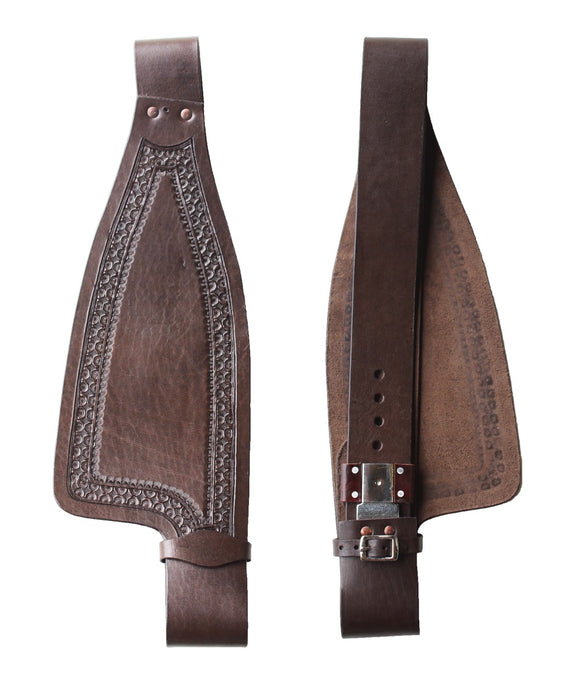 Horse Western Adult Tooled Leather Replacement Saddle Fenders 5255DB