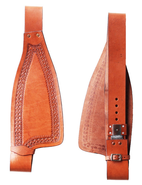 Horse Western Adult Tooled Leather Replacement Saddle Fenders 5255DB