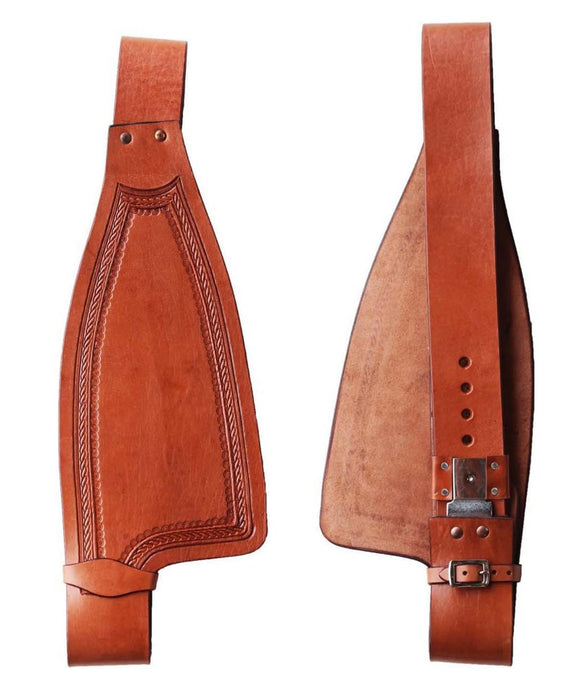 Horse Western Adult Tooled Leather Replacement Saddle Fenders 5256DB