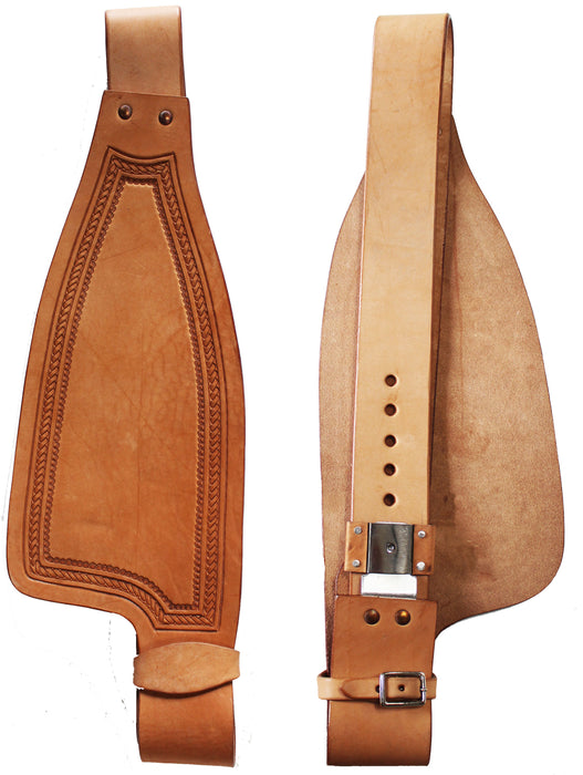 Horse Western Adult Tooled Leather Replacement Saddle Fenders 5256DB