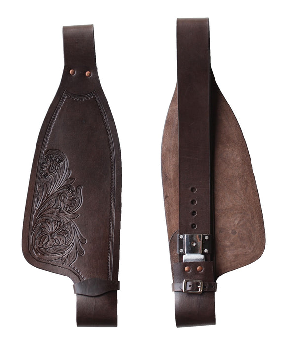 Horse Western Adult Floral Tooled Leather Replacement Saddle Fenders 5257DB