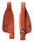 Horse Western Adult Floral Tooled Leather Replacement Saddle Fenders 5257DB