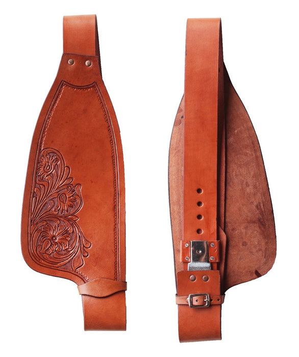 Horse Western Adult Floral Tooled Leather Replacement Saddle Fenders 5257DB