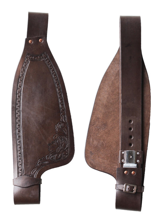 Horse Western Adult Floral Tooled Leather Replacement Saddle Fenders 5258DB