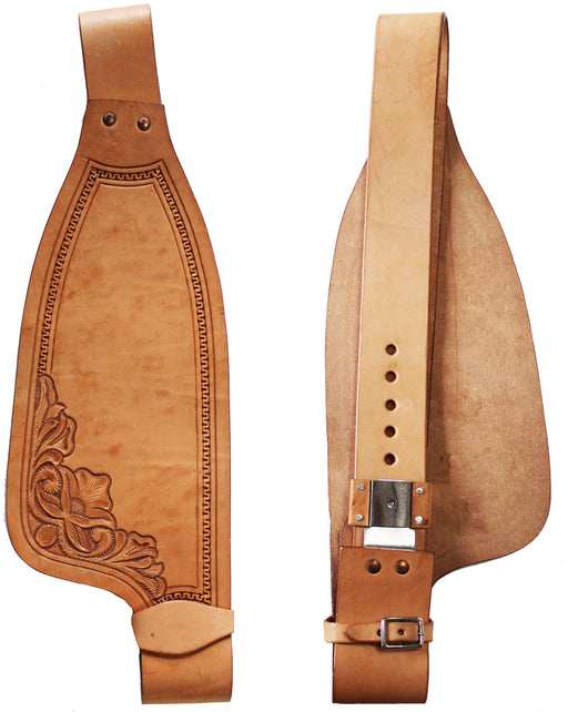 Horse Western Adult Floral Tooled Leather Replacement Saddle Fenders 5258DB