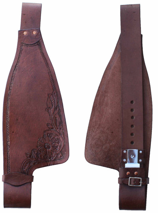 Horse Horse Western Adult Floral Leather Replacement Saddle Fenders 5259