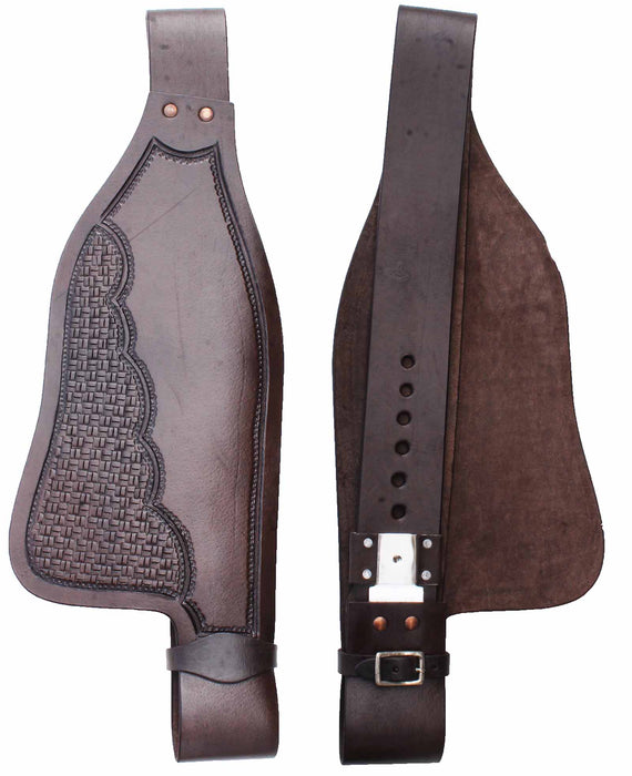 Horse Horse Western Adult Tooled Leather Replacement Saddle Fenders 5262