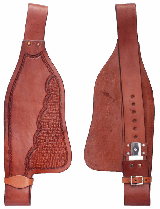Horse Horse Western Adult Tooled Leather Replacement Saddle Fenders 5262