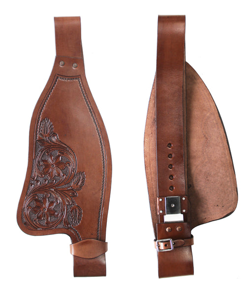 Horse Horse Western Adult Tooled Leather Replacement Saddle Fenders 5263