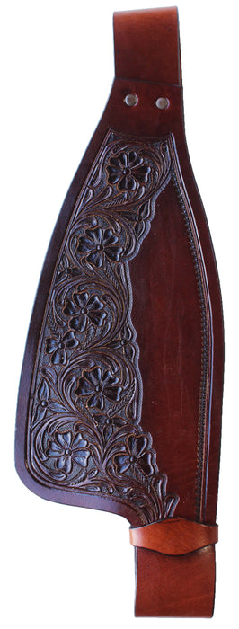 Western Adult Floral Tooled Oiled Leather Replacement Saddle Fenders 5267DT