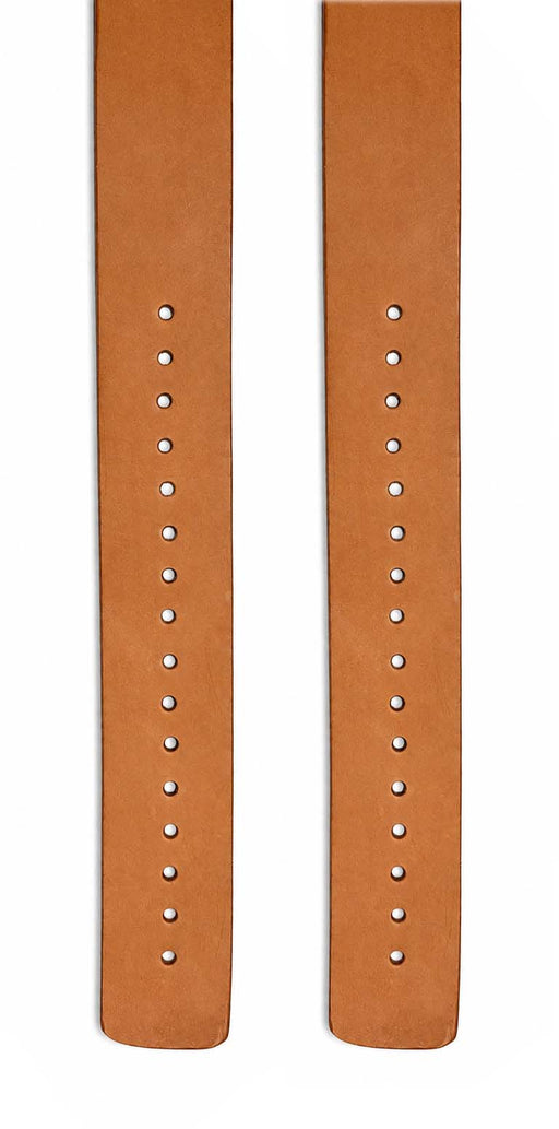 Challenger Natural Tan Vertical Western Saddle Stirrup Leathers Pre-Punched Replacement Pair 2-1/2" Wide