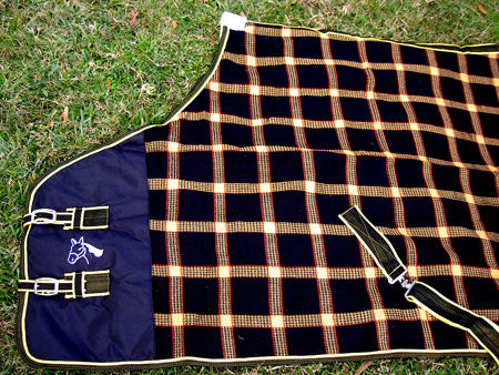 Horse Cotton Sheet Blanket Rug Summer Spring Black Yellow 5303