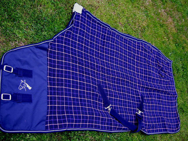 Horse Cotton Sheet Blanket Rug Summer Spring Navy Pink 5310